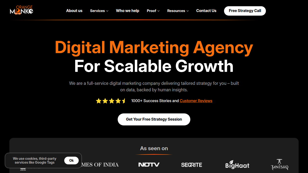Orange MonkE's website provides valuable insights into real estate digital marketing strategies for Dubai.