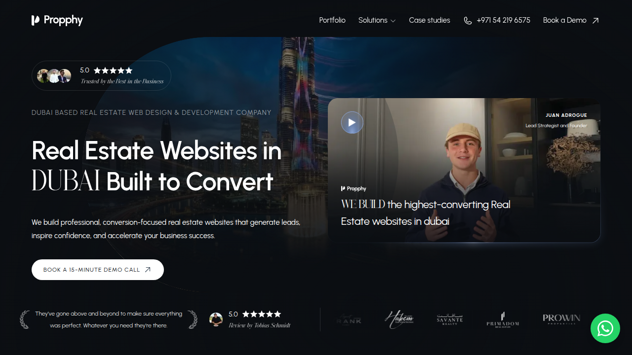 Homepage of Propphy, a resource for real estate analytics and marketing insights.