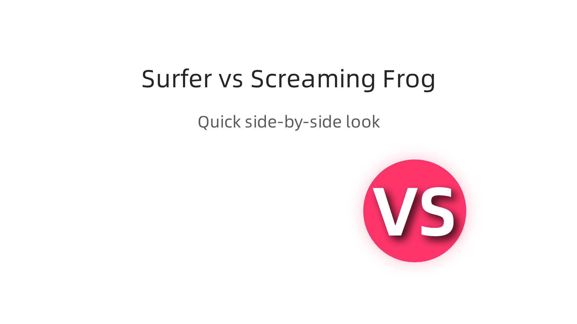 A comparative overview of Surfer SEO and Screaming Frog, highlighting their best uses and features.