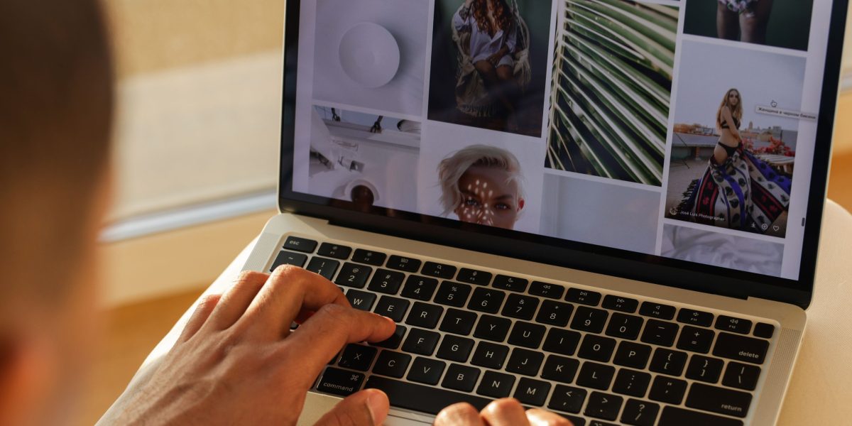A potential buyer researching properties online, emphasizing the importance of online visibility for real estate agents.