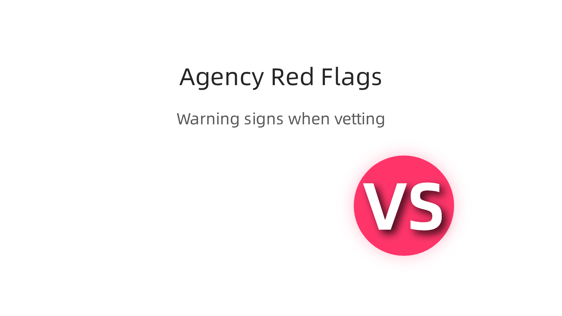 Warning signs to identify when evaluating potential real estate marketing agencies.