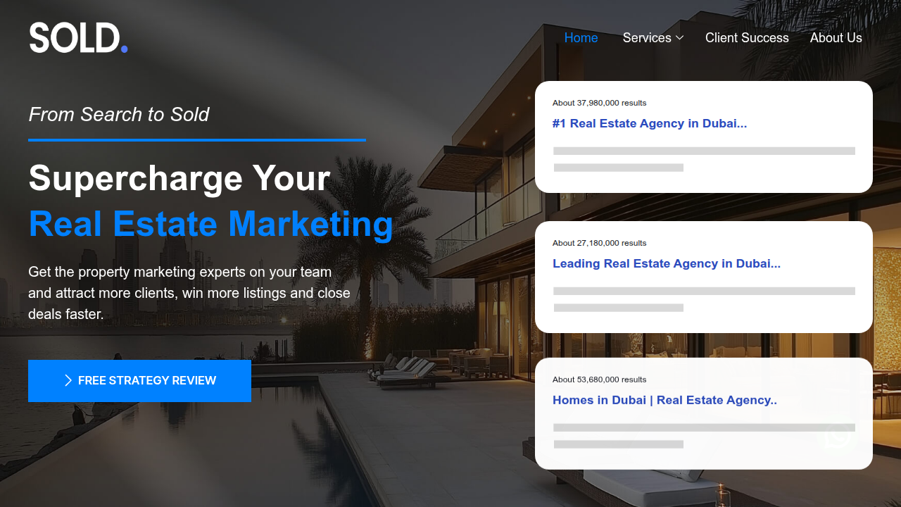 Screenshot of GetSold.ae's article discussing the cost of PPC for real estate in the Middle East.